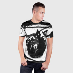 Мужская футболка 3D Slim Самые мрачные коты - фото 2