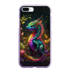 Чехол для iPhone 7Plus/8 Plus матовый Разноцветный дракончик в лесу