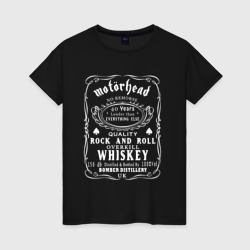 Женская футболка хлопок Motorhead в стиле Jack Daniels