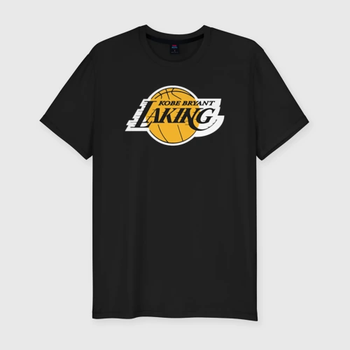 Мужская футболка хлопок Slim Kobe Bryant laking