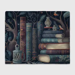 Плед 3D Книги, зима и магия
