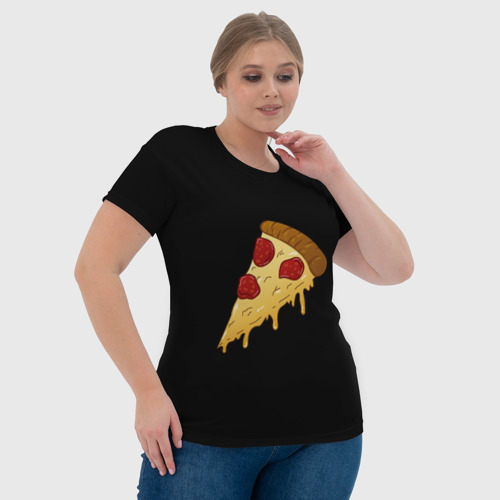 Женская футболка 3D с принтом Векторная пицца, фото #4