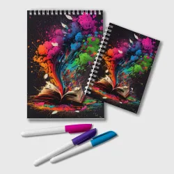 Блокнот Книга и всплеск красок