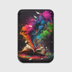 Картхолдер Magsafe магнитный Книга и всплеск красок