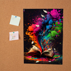 Постер Книга и всплеск красок - фото 2
