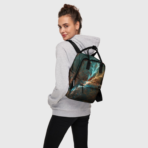 Женский рюкзак 3D с принтом Мультивселенные, вид сбоку #3