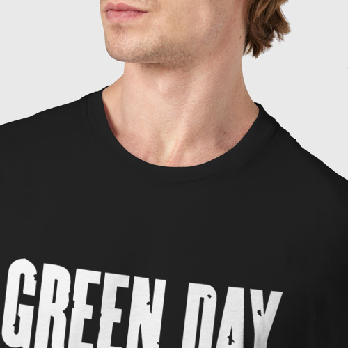 Мужская футболка хлопок Green Day American Idiot текст песни, цвет черный - фото 6