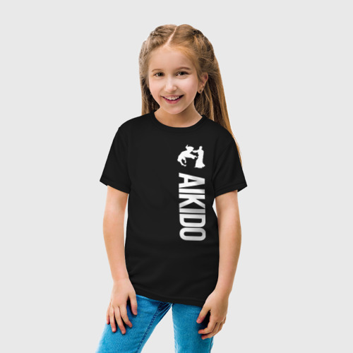 Детская футболка хлопок Айкидо, цвет черный - фото 5