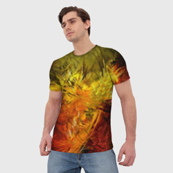 Мужская футболка 3D Крисстализация пламени - фото 2