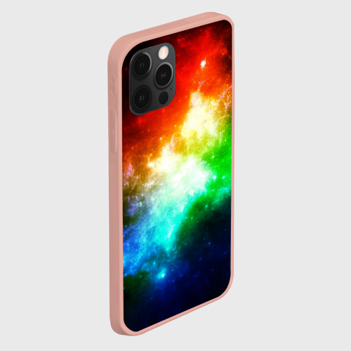 Чехол для iPhone 12 Pro Max с принтом Радужная галактика, вид сбоку #3