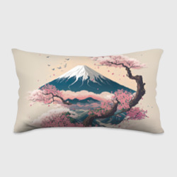 Подушка 3D антистресс Японский пейзаж: цветение сакуры у горы Фудзияма