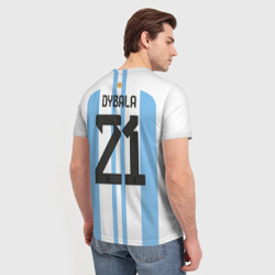 Мужская футболка 3D Дибала форма сборной Аргентины домашняя - фото 2