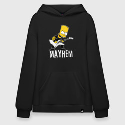 Худи SuperOversize хлопок Mayhem Барт Симпсон рокер