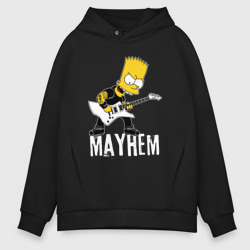 Мужское худи Oversize хлопок Mayhem Барт Симпсон рокер