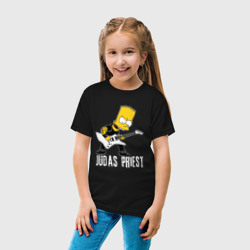 Детская футболка хлопок Judas Priest Барт Симпсон рокер - фото 2
