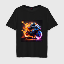 Мужская футболка хлопок Oversize Огненный Suzuki