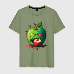 Яблоко каннибал монстр – Мужская футболка хлопок с принтом купить со скидкой в -20%