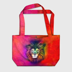 Пляжная сумка 3D Морда льва