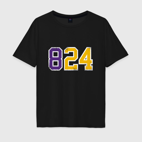Мужская футболка хлопок Oversize с принтом Kobe Bryant numbers, вид спереди #2