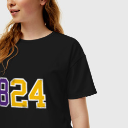 Женская футболка хлопок Oversize Kobe Bryant numbers - фото 2