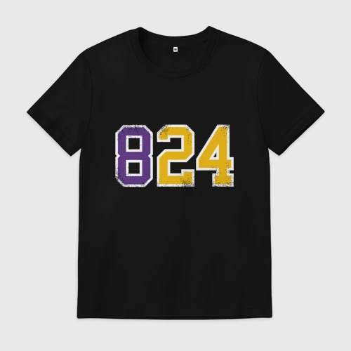 Мужская футболка хлопок Kobe Bryant numbers