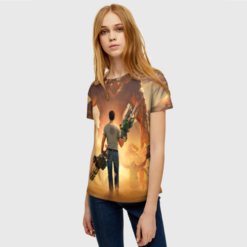 Женская футболка 3D Serious Sam, цвет 3D печать - фото 3