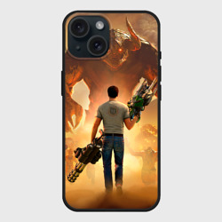 Чехол силиконовый для Apple iPhone 15 матовый Serious Sam