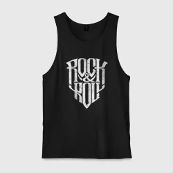 Мужская майка хлопок Rock and Roll щит