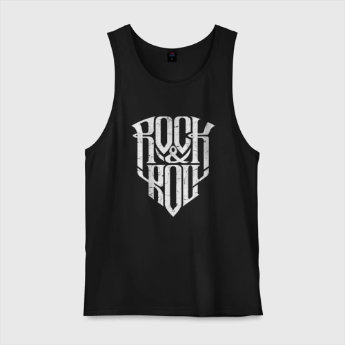 Мужская майка хлопок Rock and Roll щит