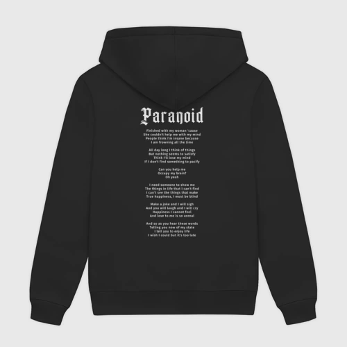 Мужская толстовка хлопок Black Sabbath Paranoid