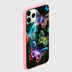 Чехол для iPhone 11 Pro матовый Неоновые дикие бабочки - фото 2