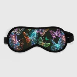 Маска для сна 3D Неоновые дикие бабочки