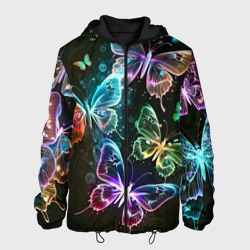 Мужская куртка 3D Неоновые дикие бабочки