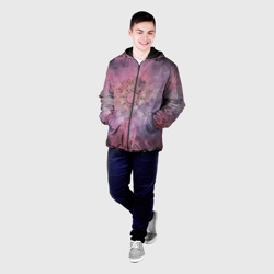 Мужская куртка 3D Мандала гармонии, фиолетовая, космос - фото 2