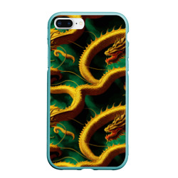 Китайский золотой дракон в изумрудных водах – Чехол для iPhone 7Plus/8 Plus матовый с принтом купить