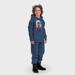 Детский костюм хлопок Oversize Кот бравый космонавт - нейросеть - фото 2