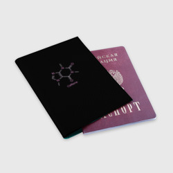 Обложка для паспорта матовая кожа Формула кофеина - фото 2