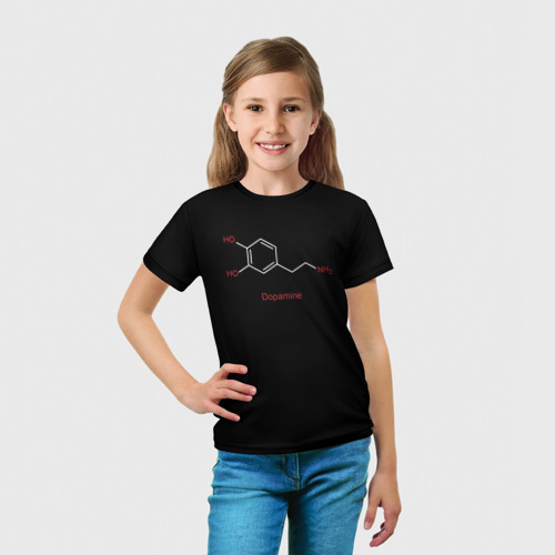 Детская футболка 3D с принтом Гормон радости, вид сбоку #3