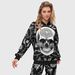 Женский костюм с толстовкой 3D Винтажный череп - фото 2
