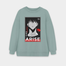 Женский свитшот oversize без начеса хлопок Arise - solo leveling