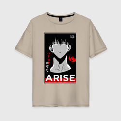 Женская футболка хлопок Oversize Arise - solo leveling