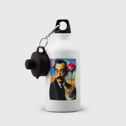 Бутылка спортивная Salvador Dali and cat - pop art - фото 2