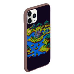 Чехол для iPhone 11 Pro Max матовый Пиксельный остров и замок - фото 2