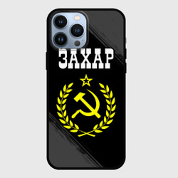 Чехол для iPhone 13 Pro Max Захар и желтый символ СССР со звездой