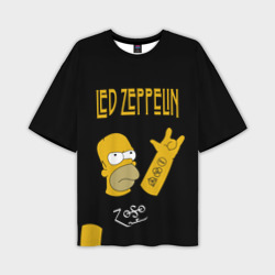 Led Zeppelin Гомер Симпсон рокер – Футболка oversize 3D унисекс с принтом купить