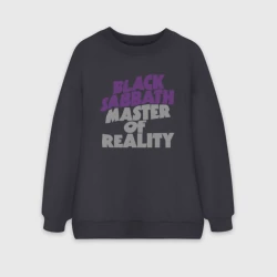 Женский свитшот oversize без начеса хлопок Black Sabbath Master of Reality