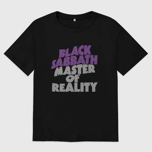 Мужская футболка хлопок Oversize с принтом Black Sabbath Master of Reality, вид спереди #2