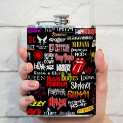 Фляга Логотипы рок групп цветные - фото 2