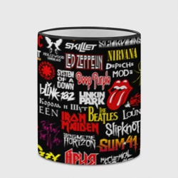 Кружка с полной запечаткой Логотипы рок групп цветные - фото 2