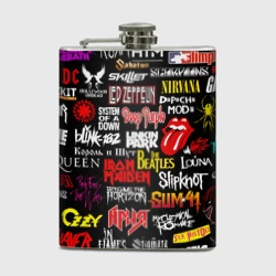 Фляга Логотипы рок групп цветные